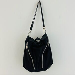HOBO Black Crossbody Tote Zippers Nylon Classic